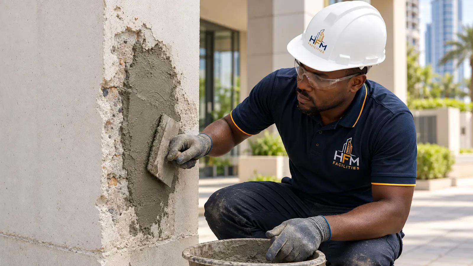 Professional concrete repair, plastering and civil maintenance services in Dubai.